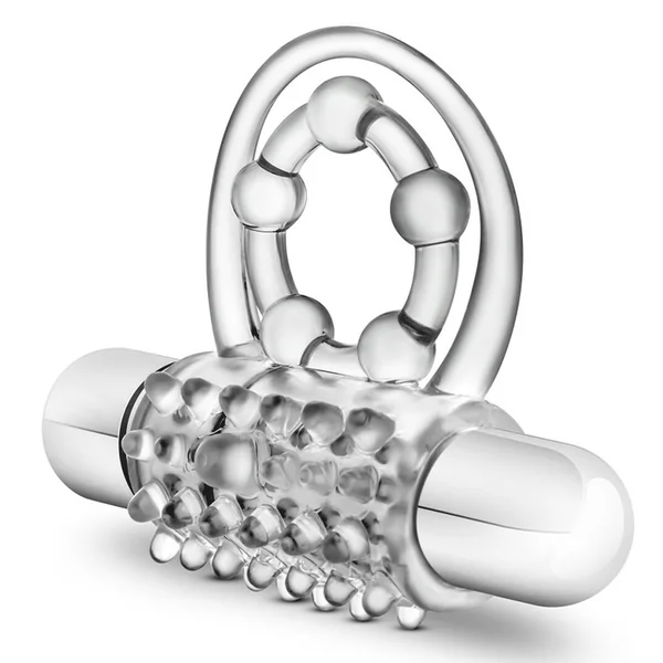 Stay Hard Vibrating Super Clitifier Clear Cock Ring With Bullet by Blush Novelties — image 3 of 5