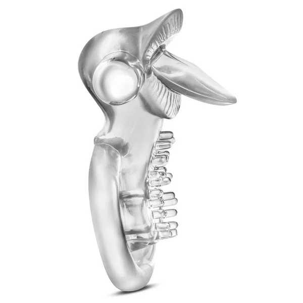 Stay Hard 10 Function Vibrating Clear Tongue Cock and Ball Ring by Blush Novelties — image 5 of 6