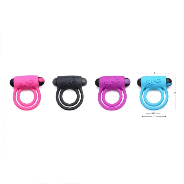 Bang Black Silicone Remote Control Vibrating Cock Ring and Bullet — image 5 of 6