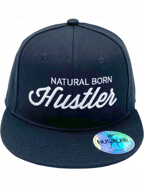 HUSTLER Natural Flat Brim Cap