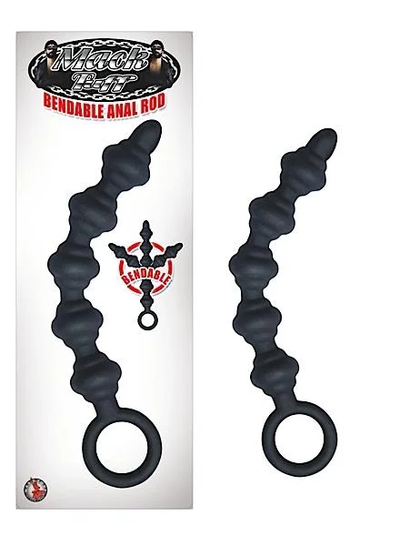 Mack Tuff Bendable Anal Rod Black
