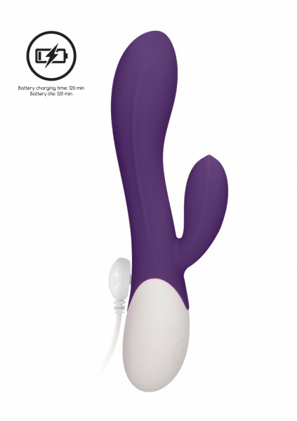 Passion - Rechargeable Heating G-Spot RabbitVibrator - Purpl - Best Silicone Sex Toys