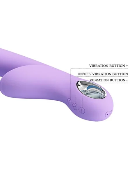 Carol Double Delight Rabbit Vibrator - Purple - 7.4 Inch