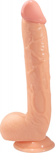 11" Realistic Dong With Balls (Flesh)
