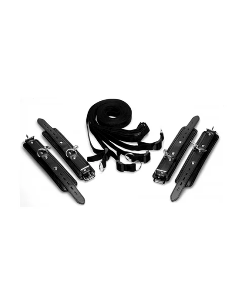 Deluxe Bed Restraint Kit - Black - O/s