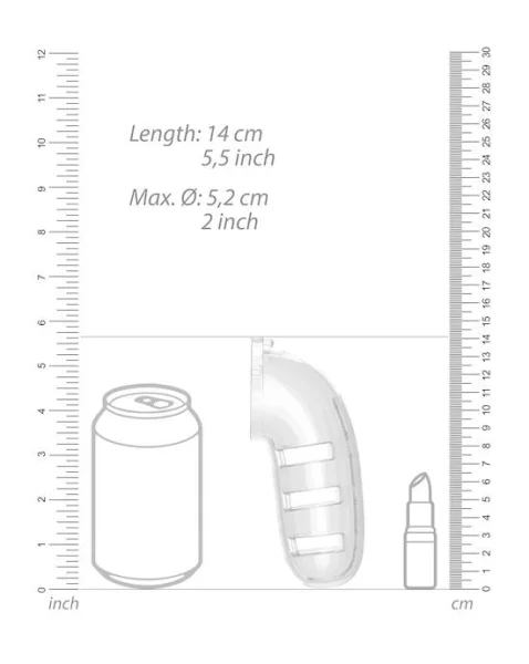 Model 12 - Chasity Cage With Plug - 5.5 Inch - Clear - 5 Inch