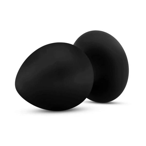 Blush Anal Adventures Platinum Silicone Anal Stout Plug - Large Black