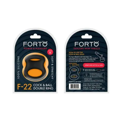 Forto F 22 Double Ring Liquid Silicone 53 55 Mm Black