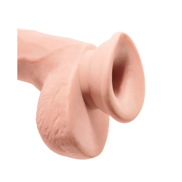 King Cock Plus 9" Triple Density Cock With Balls & Suction Cup Base - Vanilla