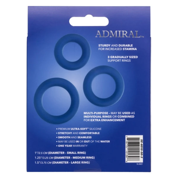 Admiral Universal Cock Ring Set Blue