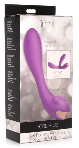 Pose Plus - 10x Pulsing Bendable Silicone Vibrator - Purple
