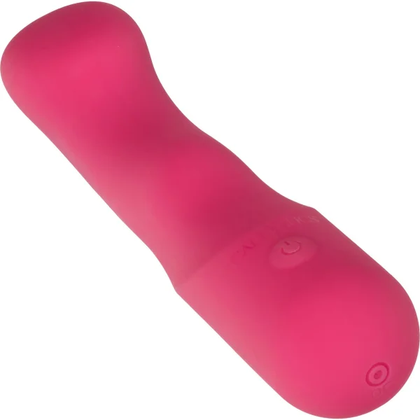 Liquid Silicone Pixies Curvy Rechargeable Waterproof Vibrator By CalExotics - Pink