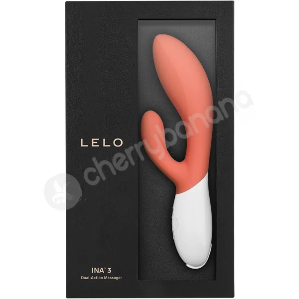Lelo Ina 3 Coral 10 Function Powerful Rabbit Vibrator