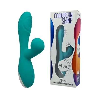 Caribbean Shine Pulsing Dual Stimulator Blue