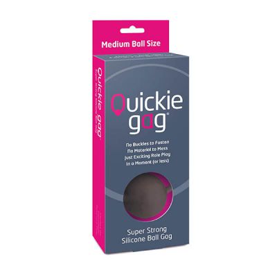 Quickie Gag Black Silicone Medium Ball Gag