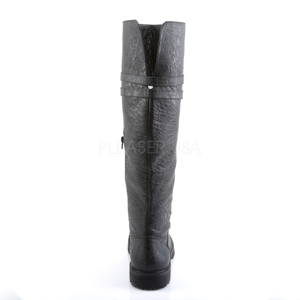 1 1/2 inches Men\'s Cuffed Knee High Boot w/ Faux Button Detail — image 4 of 4