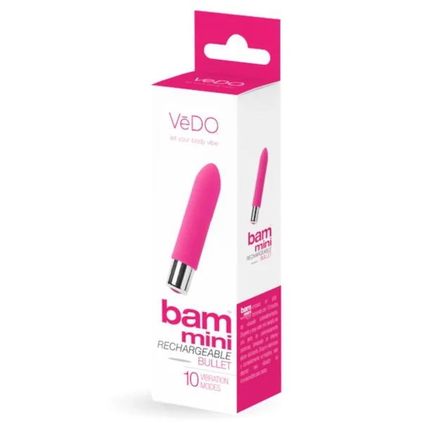 VeDO Bam Rechargeable Bullet Vibrator - 'Hot in Bed Pink'