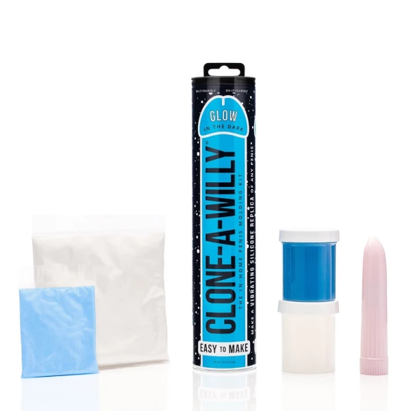 Empire Labs Vibrating Clone A Willy Glow In The Dark Blue
