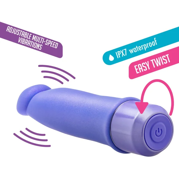 Luxe Plus Arise Silicone Waterproof Vibrator by Blush - Periwinkle