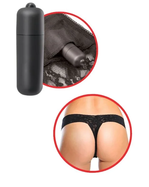 Fetish Fantasy Series Hanky Spank Me Vibrating Panties - Black