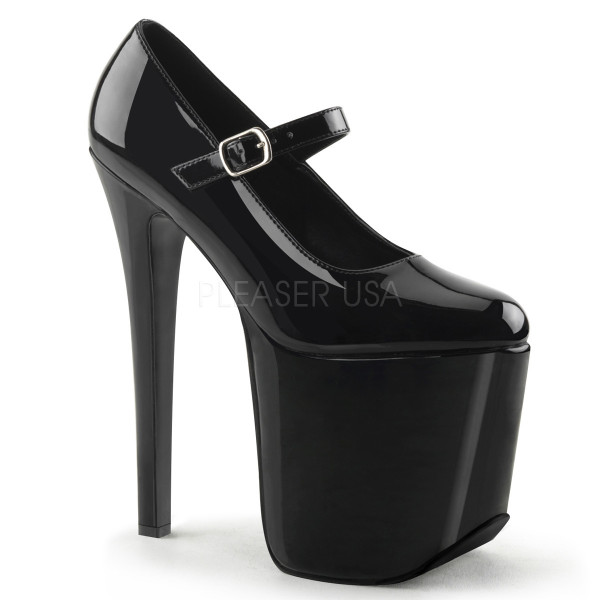 7 1/4 inches Heel, 4 1/4 inches PF Mary Jane Pump