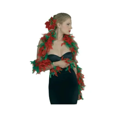 Xmas Red Green Boa