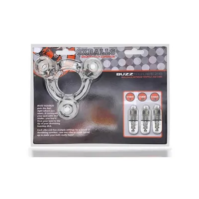 Buzz Squeeze Ballsack Intense Triple 360 Vibe Clear