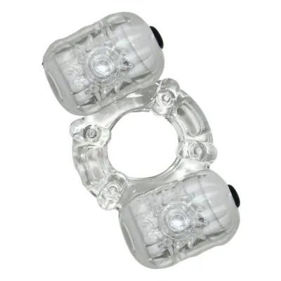 Hero Double Pleaser Teaser Cock Ring Waterproof Clear
