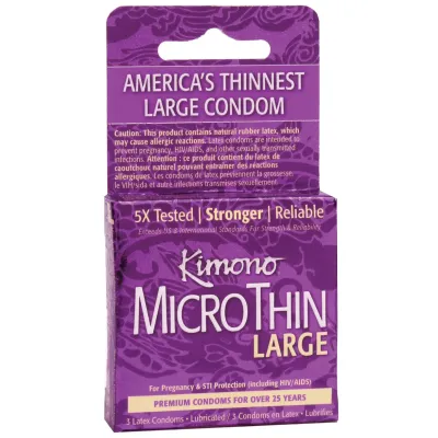 Kimono Micro Thin Large Condom Box of 3
