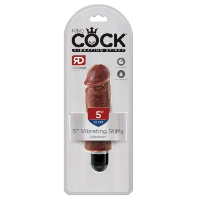 King Cock 5 Vibrating Stiffy Brown