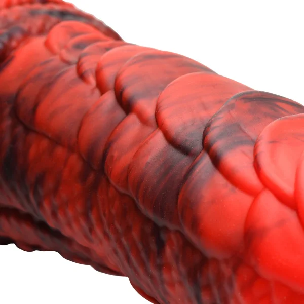 Fire Dragon Scaly 8.3" Silicone Suction Cup Dildo By Creature Cocks