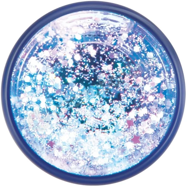 Evolved Dazzle Blue Mini Massage Wand With Glitter & Liquid Base