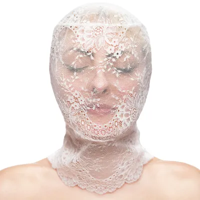 Fetish Fashion Lace Hood By NS Novelties White