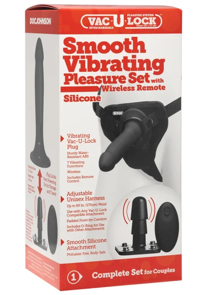 Vac-U-Lock Smooth Vibrating Pleasure Set