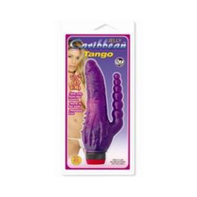 Jelly Caribbean Tango Double Dong Purple Vibrator