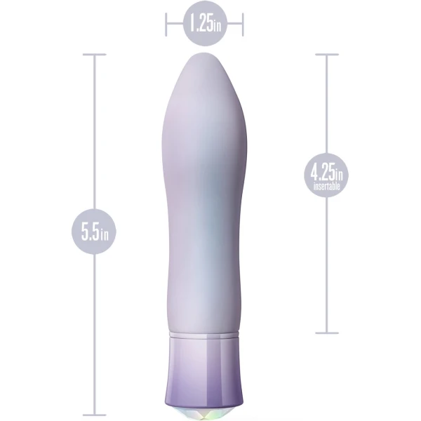 Oh My Gem Revival Rechargeable Waterproof Silicone Warming Vibrator By Blush - Opal