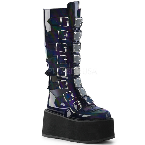 3 1/2 inches PF Knee High Boot w/ 8 Buckle Straps, Back Metal Zip — image 17 of 20