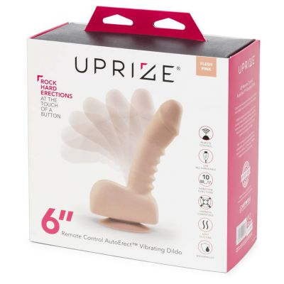 Uprize Remote Control Rising 6 Inch Vibrating Realistic Dildo Pink Flesh