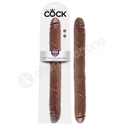 King Cock Brown 16 Thick Double Dildo