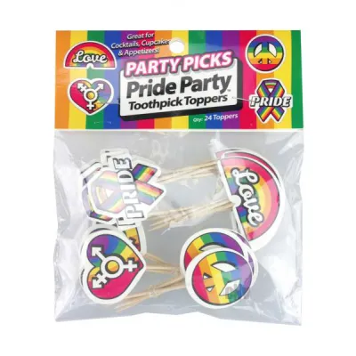Pride Party Picks 24 Toothpick Toppers