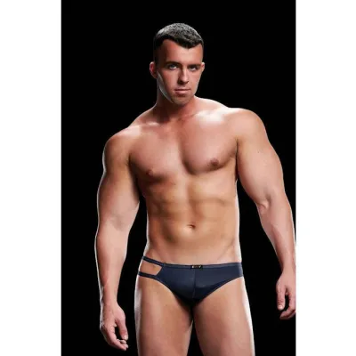 Baci Low Rise Thong With Side Straps Navy S m