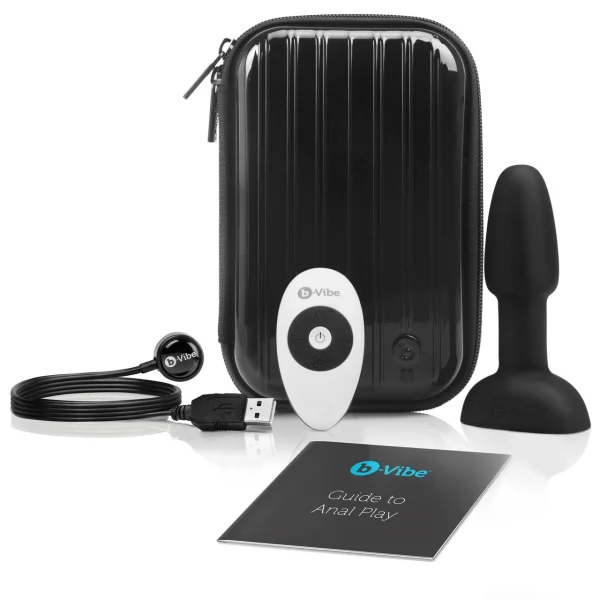 b-Vibe Rimming Plug Petite - Waterproof Remote Control Vibrating Anal Toy - Black