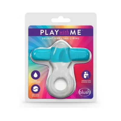 Play With Me Delight Vibrating C ring Blue
