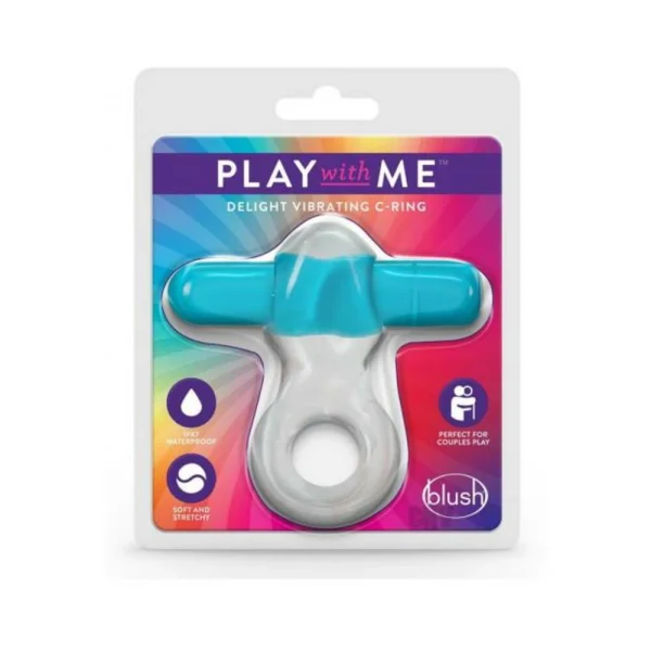 Play With Me - Delight Vibrating C-ring - Blue