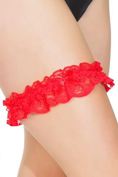 Coquette Adornment Red Lace Leg Garter