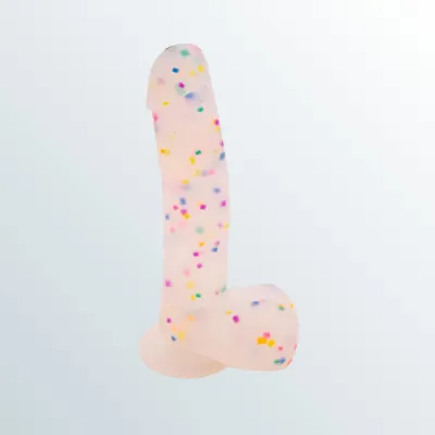 Get Lucky Confetti Cock 8 5 quot Silicone Dildo