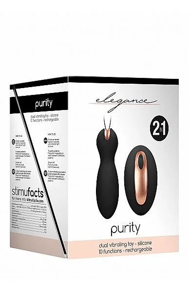 Dual Vibrating Toy - Purity - Black