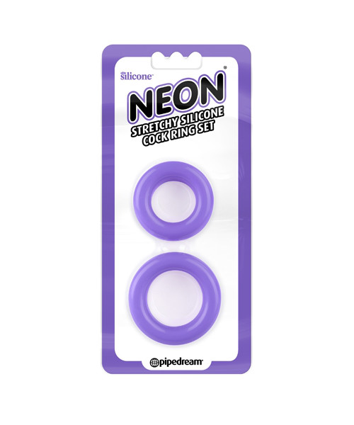 Neon Stretchy Silicone Cock Ring Set