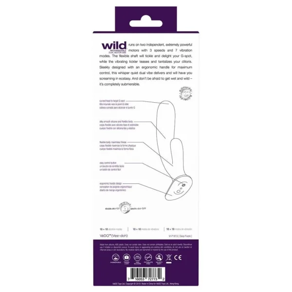 VeDO WILD Duo Rabbit Vibrator Purple