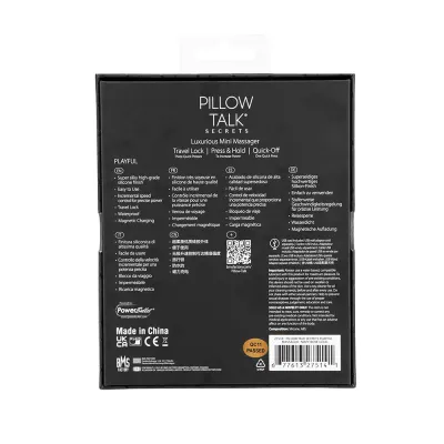 Clitoral Stimulation Pillow Talk Secrets Playful Rechargeable Silicone Clitoral Vibrator Navy